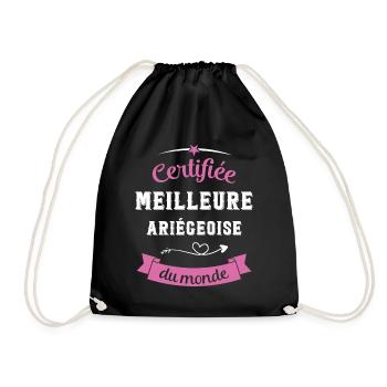 Certifiée ariégeoise du monde - Sac de sport léger - noir - Devant