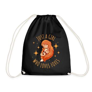Juste une fille qui aime les renards Foxes Gift - Sac de sport léger - noir - Devant