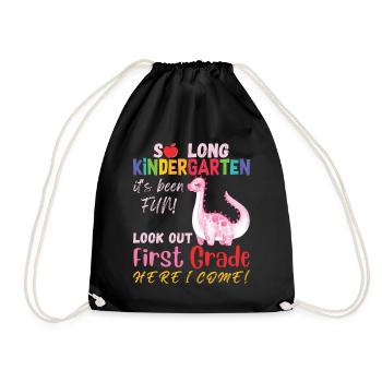 So long Kindergarten it's been fun, look out 1st - Drawstring Bag - black - Front
