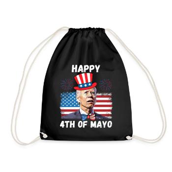 Biden étourdi, joyeux 4ème d’entre vous sait - Sac de sport léger - noir - Devant