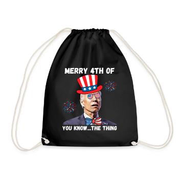 Biden étourdi, joyeux 4ème d’entre vous sait - Sac de sport léger - noir - Devant