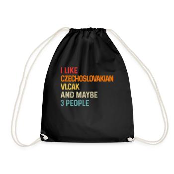 J’aime le Vlcak tchécoslovaque et peut-être 3 personnes - Sac de sport léger - noir - Devant