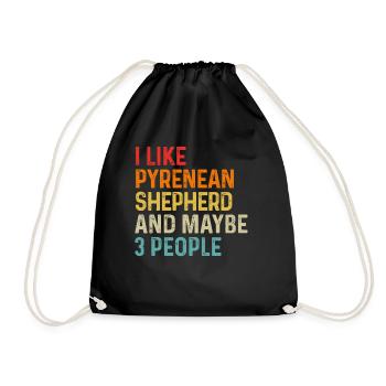 J’aime le berger pyrénéen et peut-être 3 personnes chien - Sac de sport léger - noir - Devant