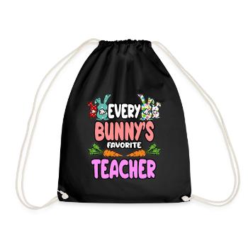 Every 's favorite teacher - Drawstring Bag - black - Front