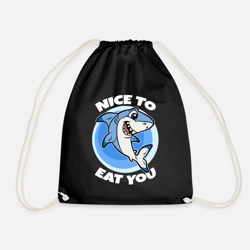 24 Nice to eat you Sarcasm children copy - Turnbeutel - Schwarz