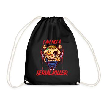 Je ne suis pas un tueur en série de crime cadeau - Sac de sport léger - noir - Devant