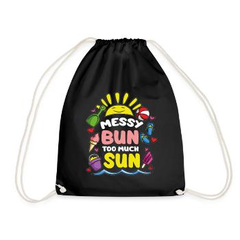Bun en désordre Trop de soleil - Sac de sport léger - noir - Devant