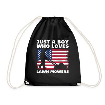 Juste un garçon qui aime les tondeuses à gazon - Sac de sport léger - noir - Devant