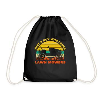 Juste un garçon qui aime les tondeuses à gazon - Sac de sport léger - noir - Devant