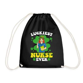 The happiest nurse Irish St. - Drawstring Bag - black - Front
