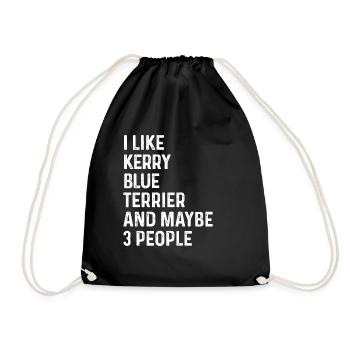 J’aime Kerry Blue Terrier et peut-être 3 personnes - Sac de sport léger - noir - Devant