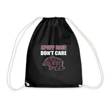 Les poils épineux ne se soucient pas de l’animal exotique porc-épic - Sac de sport léger - noir - Devant