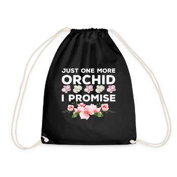 Nur noch eine Orchidee, die ich verspreche - Turnbeutel - Schwarz - Vorne
