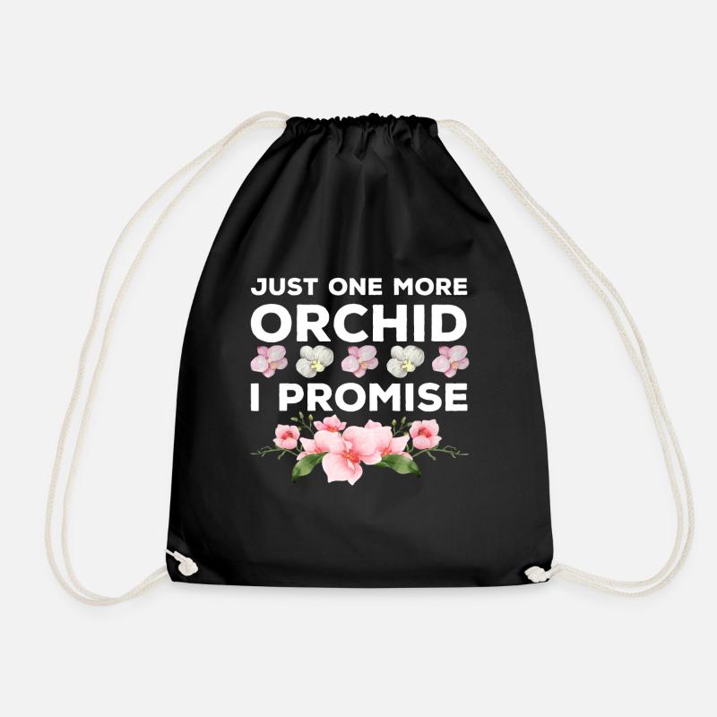 Nur noch eine Orchidee, die ich verspreche - Turnbeutel - Schwarz