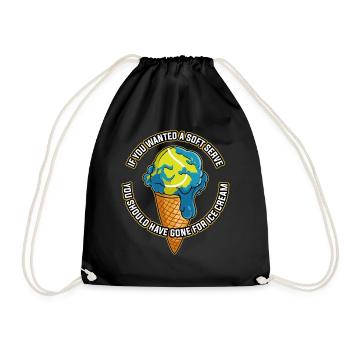 Si vous vouliez un cadeau de tennis Soft Serve - Sac de sport léger - noir - Devant