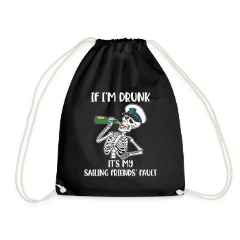 Si je suis ivre, c’est my sailing friends sailing gift - Sac de sport léger - noir - Devant