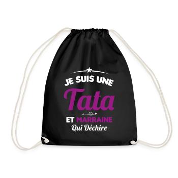 Je Suis Une Tata et Marraine Qui Déchire - Sac de sport léger - noir - Devant