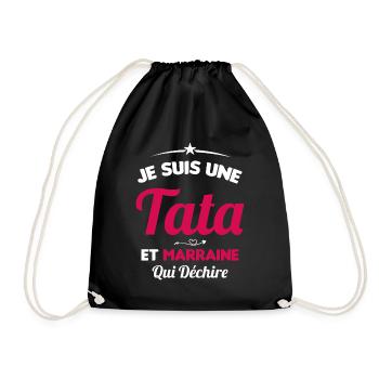 Je Suis Une Tata et Marraine Qui Déchire - Sac de sport léger - noir - Devant