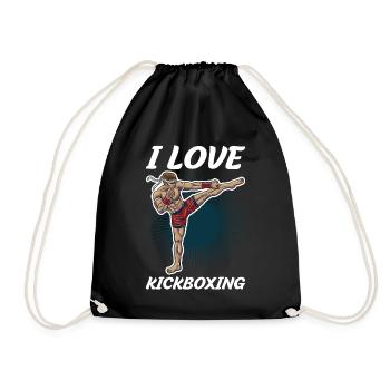 J’adore kickboxing Kickboxing Cadeau - Sac de sport léger - noir - Devant