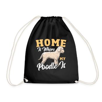 La maison est l’endroit où mon caniche est caniche caniche - Sac de sport léger - noir - Devant
