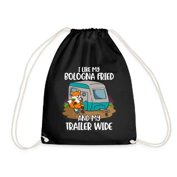 Bologna Fried Trailer Wide Wohnmobil Geschenk - Turnbeutel - Schwarz - Vorne