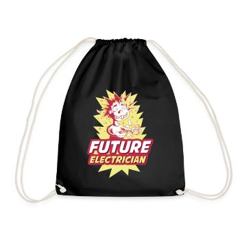 Future Electrician Electrician Electrician Gift - Drawstring Bag - black - Front