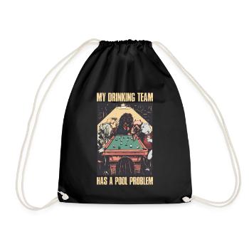 Problème de piscine Cadeau de billard - Sac de sport léger - noir - Devant