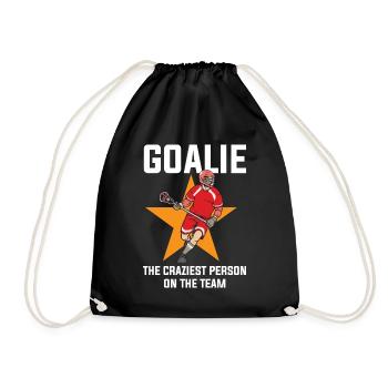 Gardien de but La personne la plus folle Cadeau de crosse - Sac de sport léger - noir - Devant