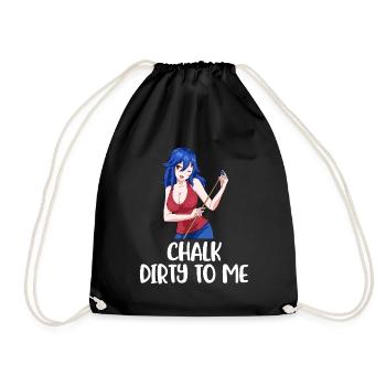 Chalk Dirty To Me Billard Geschenk - Turnbeutel - Schwarz - Vorne