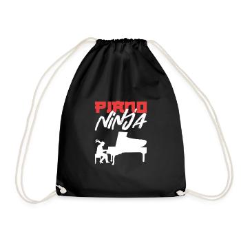 Piano Ninja Pianiste Clavier - Sac de sport léger - noir - Devant
