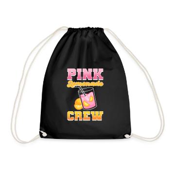 Pink Lemonade Crew Lemonde Stand Lemonade Boss - Drawstring Bag - black - Front