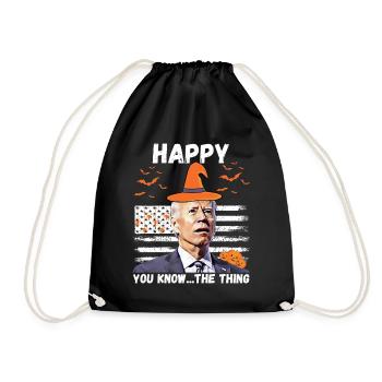 Heureux que vous sachiez la chose drôle halloween Biden - Sac de sport léger - noir - Devant