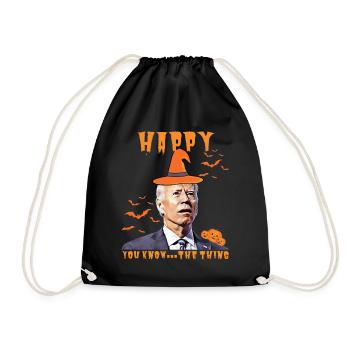 Heureux que vous sachiez la chose drôle halloween Biden - Sac de sport léger - noir - Devant