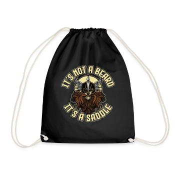 Its Not A Beard Its A Saddle Beard Gift - Drawstring Bag - black - Front