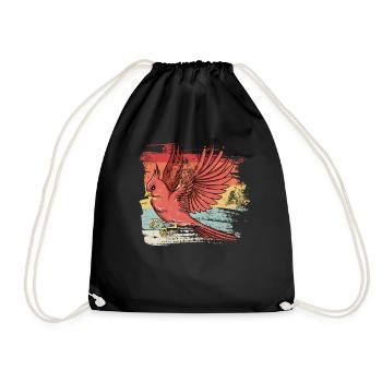 Retero Bird Cardinal Rouge - Sac de sport léger - noir - Devant