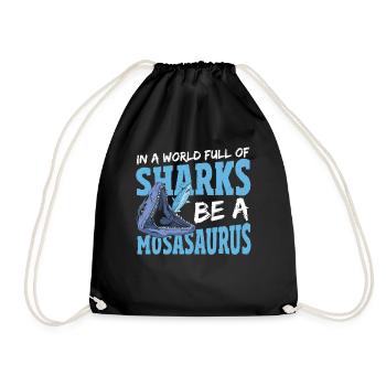 Dans un monde plein de requins, soyez un Mosasaurus - Sac de sport léger - noir - Devant