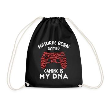 Cadeau de joueur natural born gamer - Sac de sport léger - noir - Devant