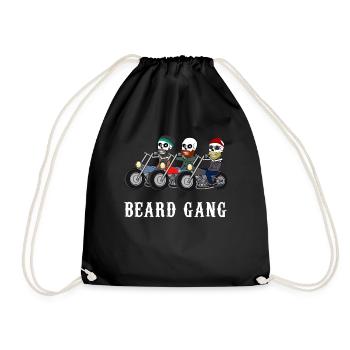 Beard Gang Bart Geschenk - Turnbeutel - Schwarz - Vorne