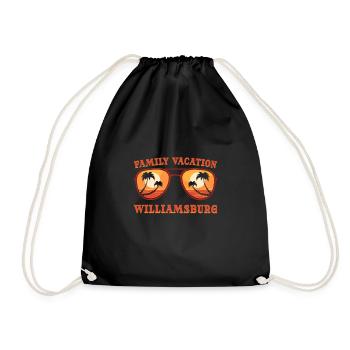 Family Vacation Williamsburg Brooklyn City Trip - Drawstring Bag - black - Front