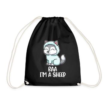 Baa Im A Sheep Sheep Gift - Drawstring Bag - black - Front