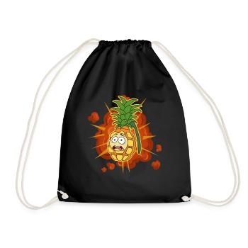 Grenade à l’ananas Cadeau d’ananas - Sac de sport léger - noir - Devant