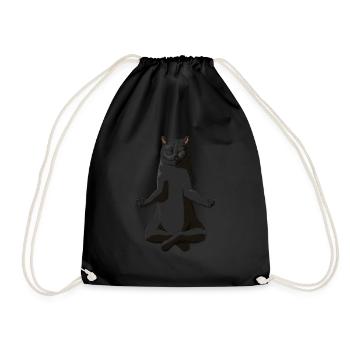 Drôle de yoga british shorthair cat - Sac de sport léger - noir - Devant