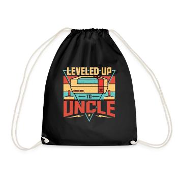 Leveled Up To Uncle Baby Nephew Niece - Turnbeutel - Schwarz - Vorne