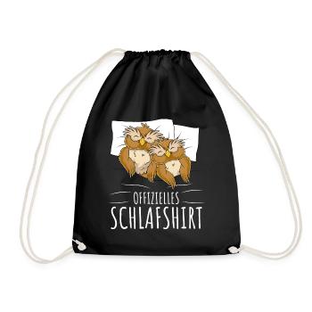 Eulen Offizielles Schlafshirt Eule - Turnbeutel - Schwarz - Vorne