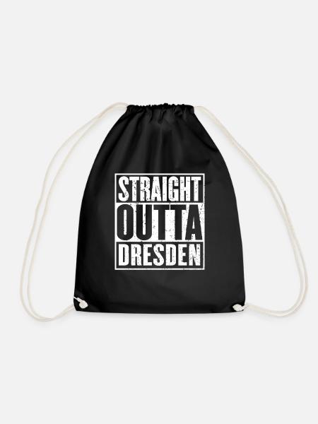 Straight Outta Dresden Jahrgang - Turnbeutel - Schwarz