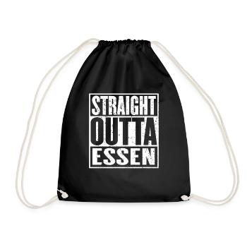 Straight Outta Essen Vintage - Turnbeutel - Schwarz - Vorne