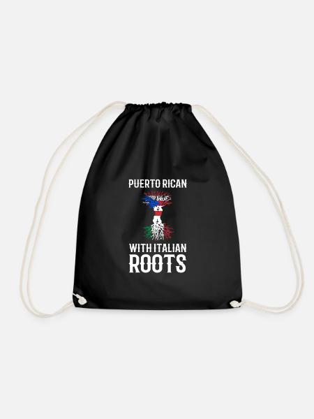 Portoricain avec des racines italiennes Porto Rico Italie - Sac de sport léger - noir