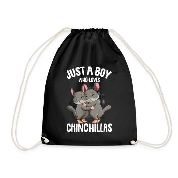 Chinchilla Boys Children - Drawstring Bag - black - Front