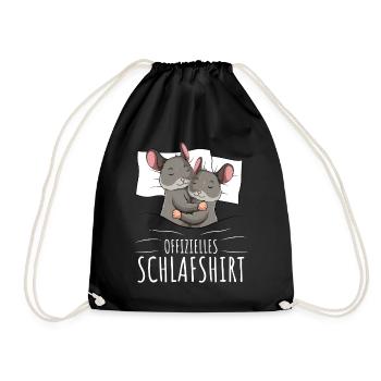 Offizielles Schlafshirt Chinchilla - Turnbeutel - Schwarz - Vorne