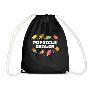 Popsicle Dealer Eis Geschenk - Turnbeutel - Schwarz - Vorne